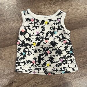Granimals Starry Black and White Kids Tank Top Size 12 Months